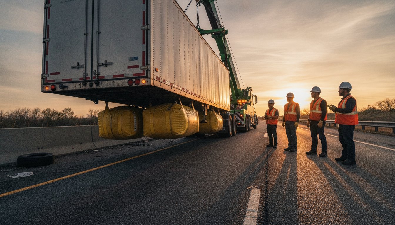 Semi Truck Airbag Recovery: Damage-Free Lifting Guide